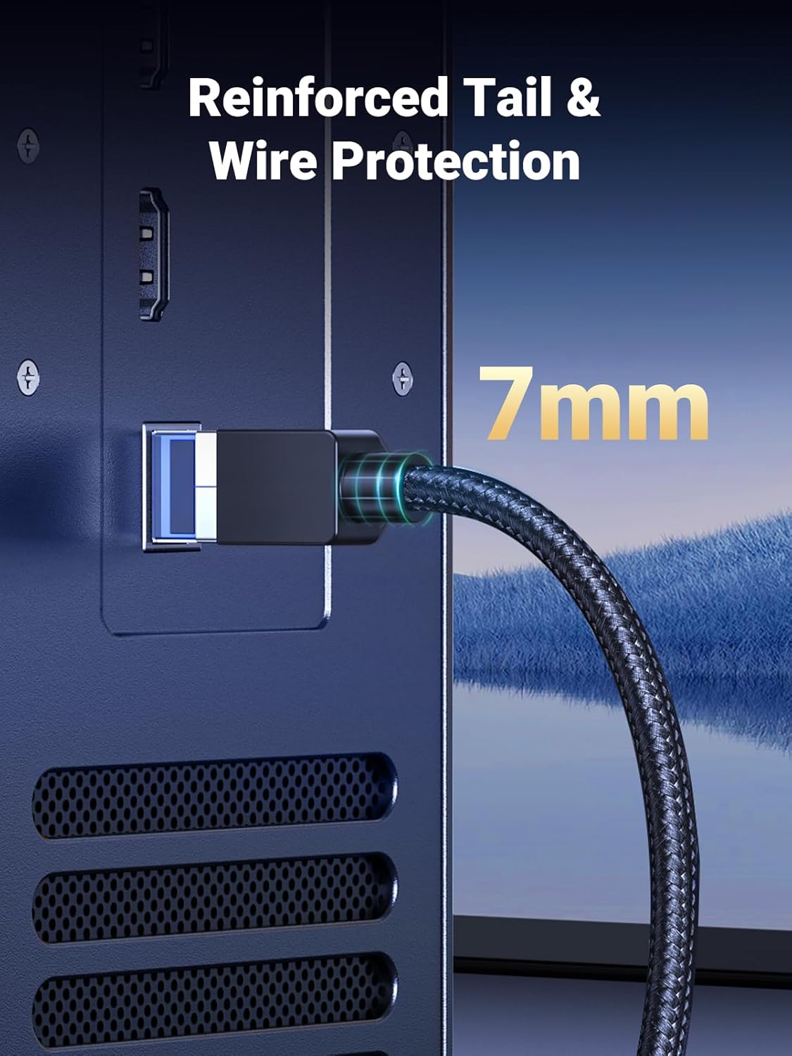 UGREEN Cat 8 Ethernet Cable 15FT, High Speed Braided 40Gbps 2000Mhz Network Cord Cat8 RJ45 Shielded Indoor Heavy Duty LAN Cables Compatible for Gaming PC PS5 PS4 PS3 Xbox Modem Router 15FT - PuriLite