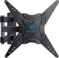 PERLESMITH Full Motion TV Wall Mount for 26-60 Inch Flat, Curved, LED, LCD, OLED, 4K TVs with Tilt, Swivel, Extension, Level, Articulating Arms TV Bracket VESA 400x400, Corner TV Mount up to 77 lbs - PuriLite