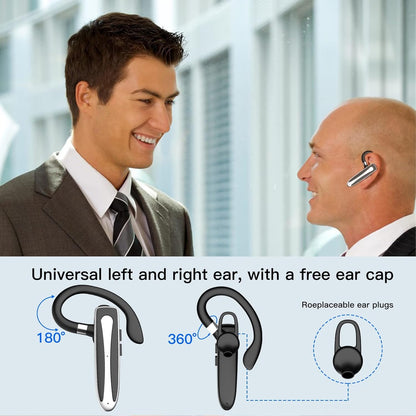 Bluetooth Headset for Cell Phone, Wireless Bluetooth 5.1 Earpiece Single-Ear Headset Hands-Free Earphones,in Mic with Charging Case, for Office Driving Calling Compatible Android/iPhone. - PuriLite