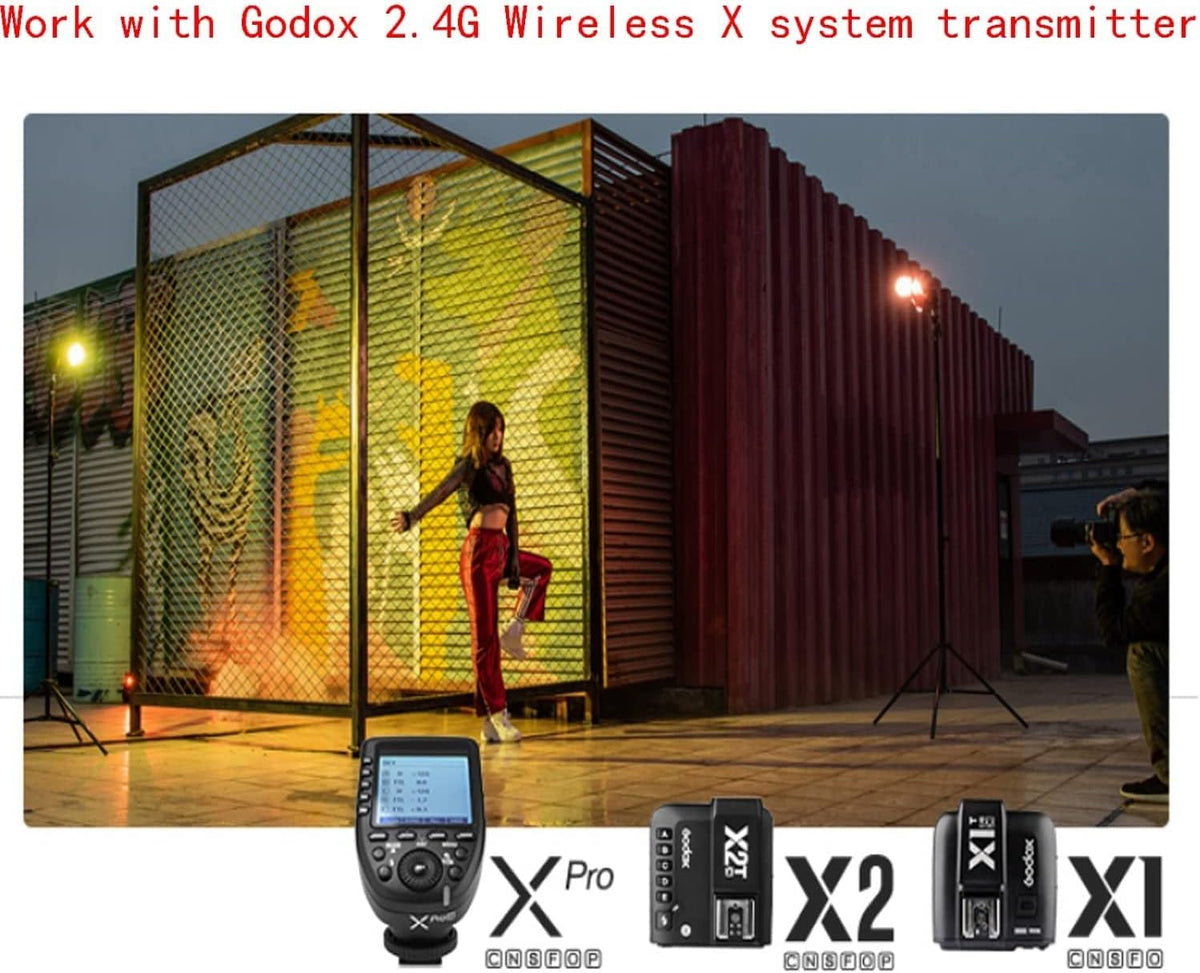 Godox V1 V1-C V1C Round Head Camera Flash for Canon Flash Speedlite Speedlight Light,76Ws 2.4G TTL1/8000 HSS,480 Full Power Shots,1.5s Recycle Time,2600mAh Li-ion Battery,10 Levels LED Modeling Lamp - PuriLite