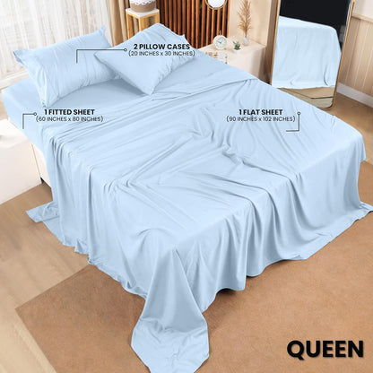 Utopia Bedding Queen Bed Sheet Set - 4 Piece Bedding - Soft Brushed Microfiber Fabric - Shrinkage & Fade Resistant - Easy Care (White) - PuriLite
