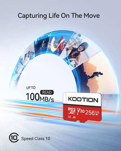KOOTION 10 Pack 16 GB Micro SD Card Class-10 Micro SDHC Card 16 GB UHS-I High Speed TF Card R Flash C10 U1 Memory Card - PuriLite