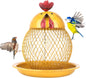 Bird Feeders for Small Birds Squirrel Proof Pet Supplies Birdfeeder Wall Mounted Bird Feeder Window Bird Feeders for Small Birds for Garden, Balcony and Shed,Gold