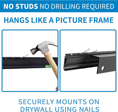 Studless Drywall TV Mount for 12-55 inch TVs, No Stud TV Wall Bracket Max VESA 400x400mm up to 100 lbs Universal Fits Most LED LCD Plasma Flat/Curved Screen TVs & Monitors - PuriLite