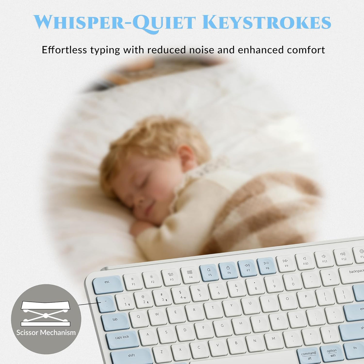 Keychron B6 Pro Quiet Key Full Size Ultra-Slim Wireless Keyboard, ZMK Programmable Bluetooth 5.1/2.4 GHz/Wired with Ultra-Long Battery Life Low Profile for Mac Win Linux System - Space Gray - PuriLite