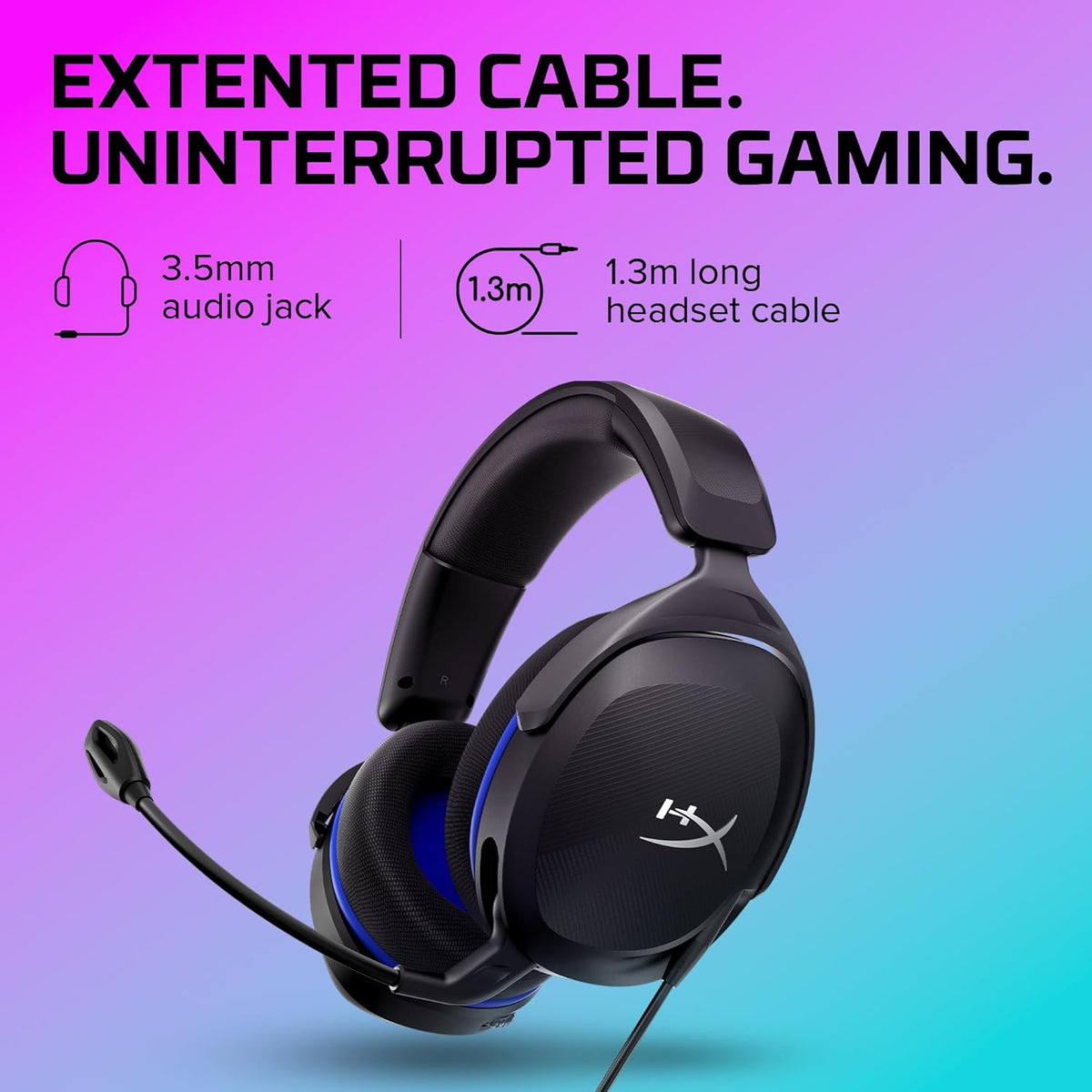 HyperX Cloud Stinger 2 Core – PC Gaming Headset, Lightweight Over-Ear Headset with mic, Swivel-to-Mute mic Function, DTS Headphone:X Spatial Audio, 40mm Drivers,Black - PuriLite