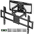 monTEK Full Motion TV Wall Mount for Most 37-90 inch TVs up to 165 lbs, Heavy Duty TV Mount with Dual Articulating Arms, Tool-Free Tilt, Swivel, Extension, Fits 16"/18"/24" Studs, Max VESA 600x400mm - PuriLite