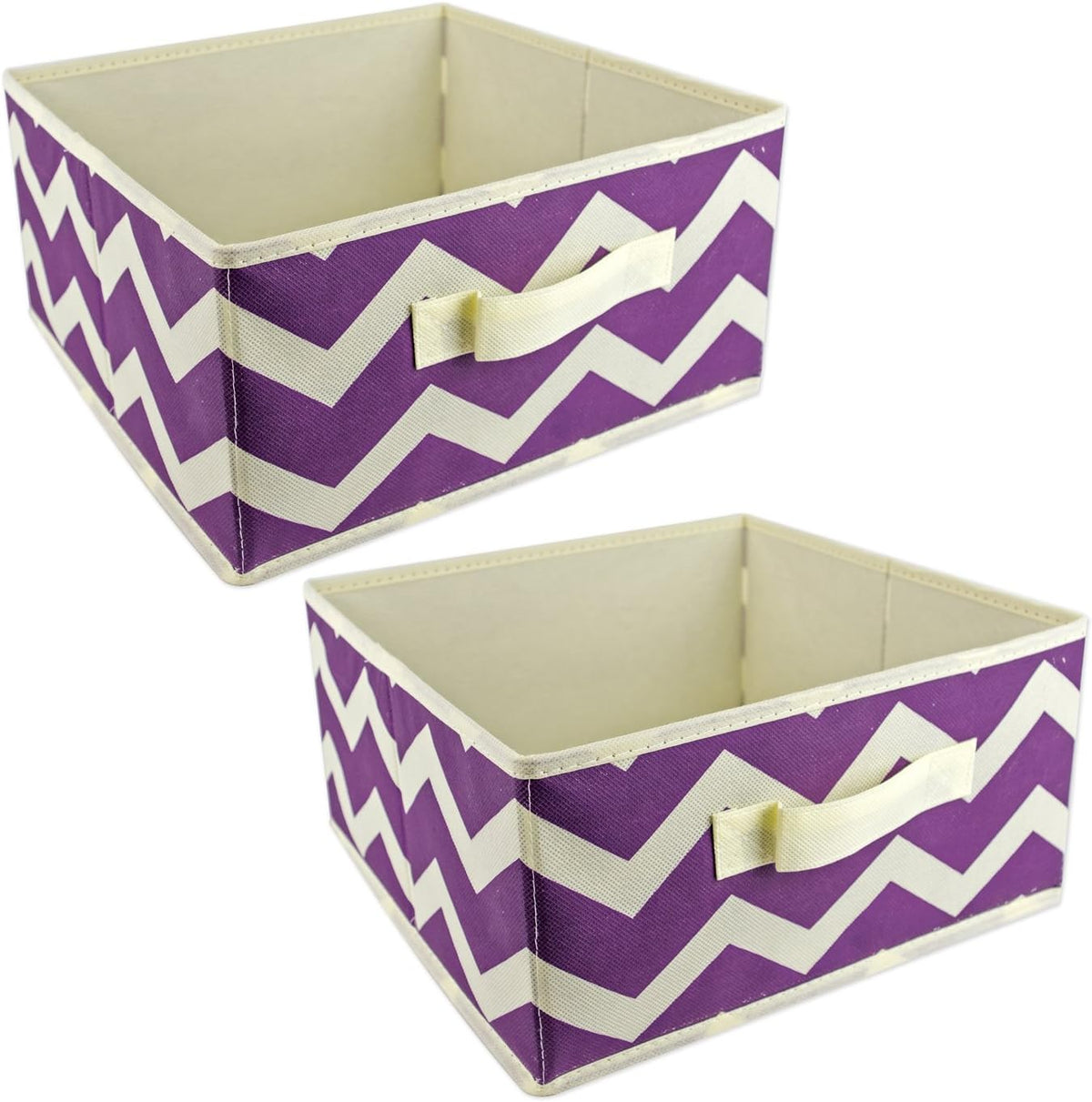 DII Foldable Fabric Storage Containers for Nurseries, Offices, Closets, Home Decor, Cube Organizers & Everyday Storage Needs, (Large - 11 x 11 x 11) Scroll Nautical Blue - Set of 2 - PuriLite