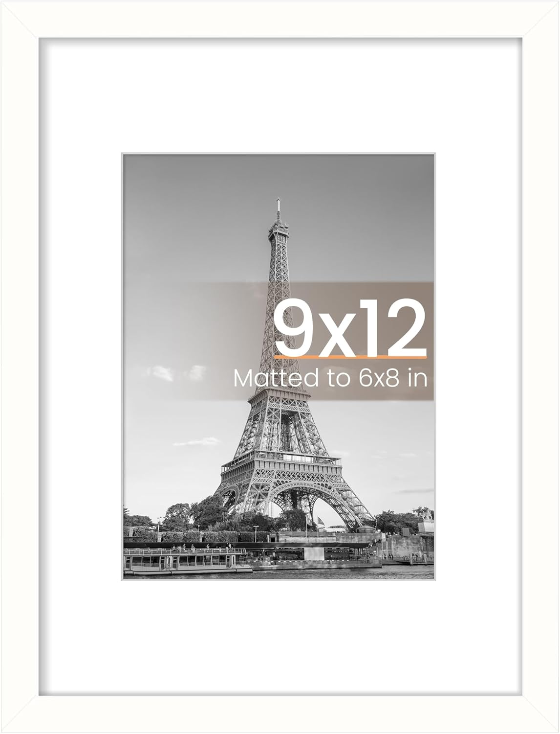 upsimples 11x14 Picture Frame, Display Pictures 8x10 with Mat or 11x14 Without Mat, Wall Hanging Photo Frames, Black - PuriLite