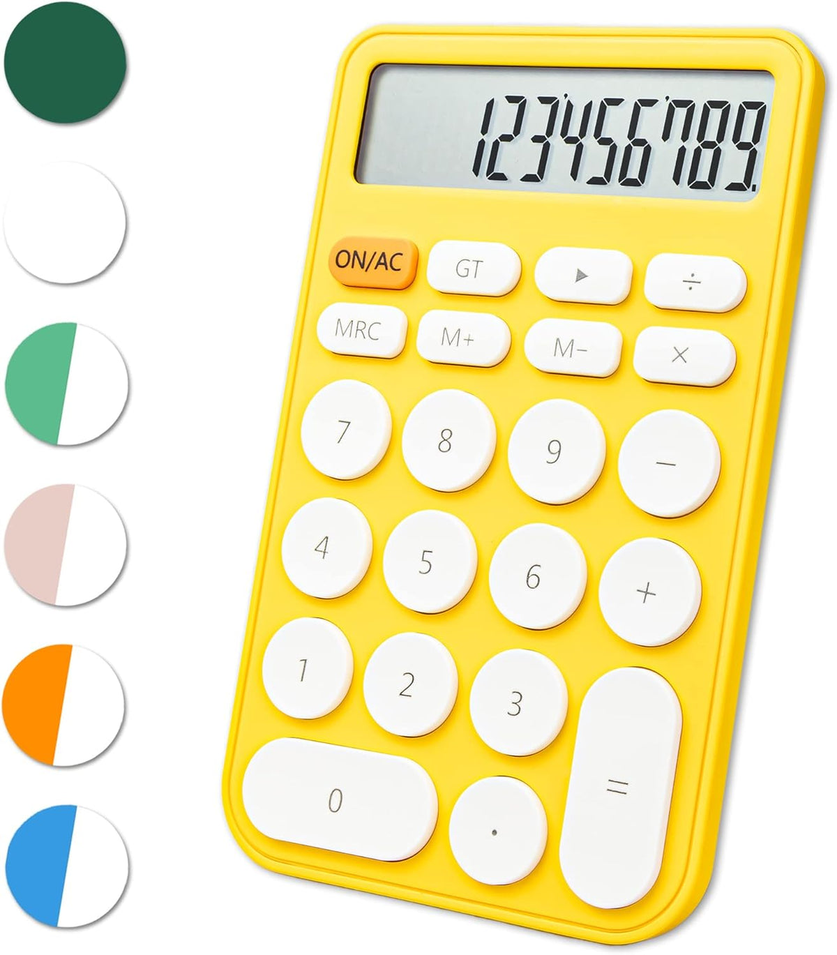 VEWINGL Mechanical Switch Calculator, 12 Digit Large LCD Display and Buttons, Great for Everyday Life and Basic Office Work, with Battery - PuriLite