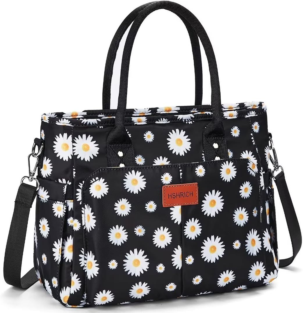 Lunch Bag for Women, Insulated Lunch Box for Work, Large Leakproof Cooler Purse with Side Pockets & Removable Shoulder Strap Women's Lunch Tote Bag for Picnic Work Beach Cute Lunch Bags (Heart) - PuriLite