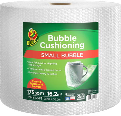 Bubble Wrap Roll, Original Bubble Cushioning, 12" x 175', Perforated Every 12", 1 Pack (12" x 175'), New - PuriLite