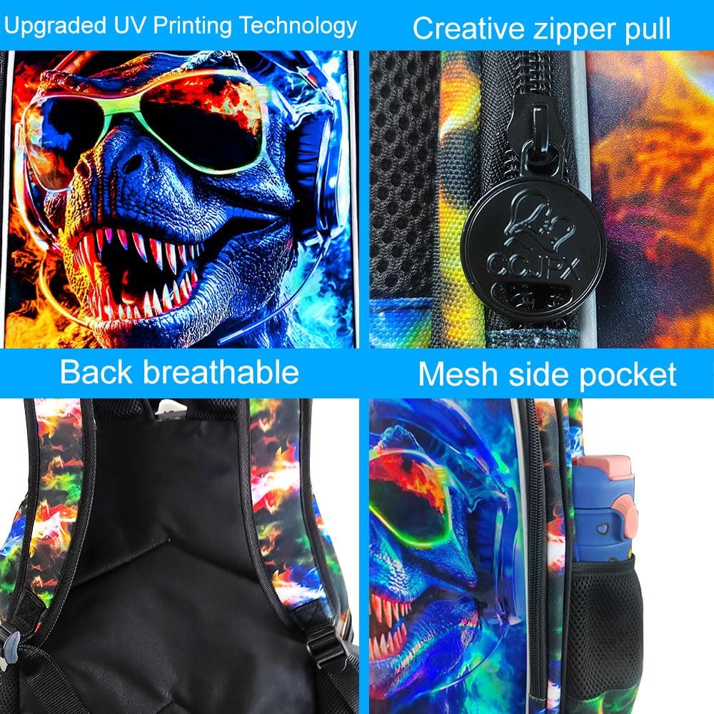 3pcs Backpack for Boys and Girls, 16” Kids Kindergarten Bookbag with Lunch Box, Cute Elementary Backpacks for Boy Girl - PuriLite