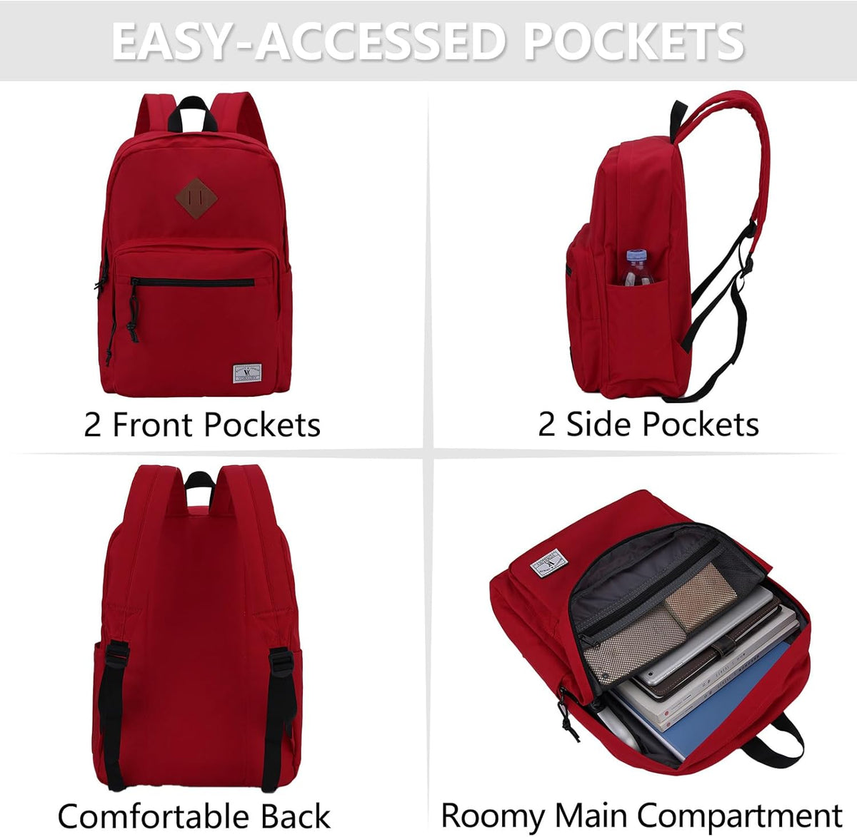 School Backpack for Kids,Lightweight Water Resistant Work Travel Backpack for Women Men Teens VONXURY - PuriLite
