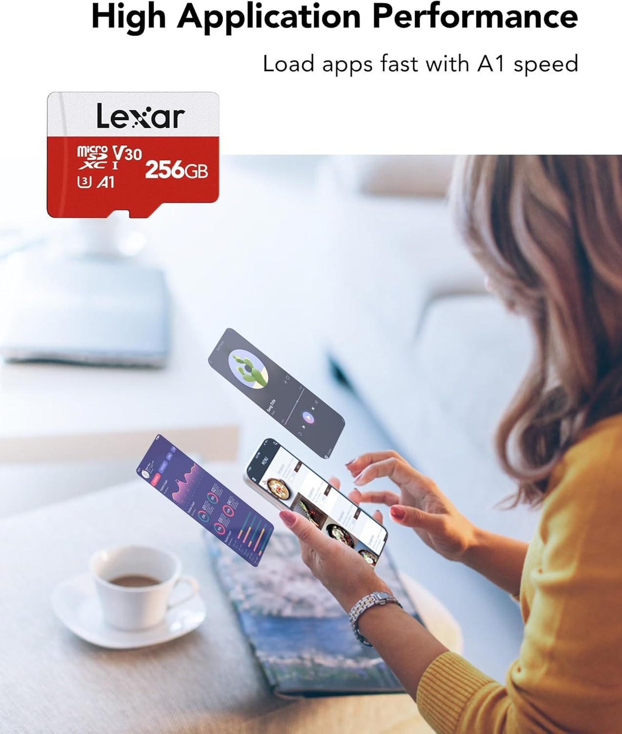 Lexar E-Series 128GB Micro SD Card 5 Pack, microSDXC UHS-I Flash Memory Card with Adapter, 100MB/s, C10, U3, A1, V30, Full HD, 4K UHD, High Speed TF Card - PuriLite