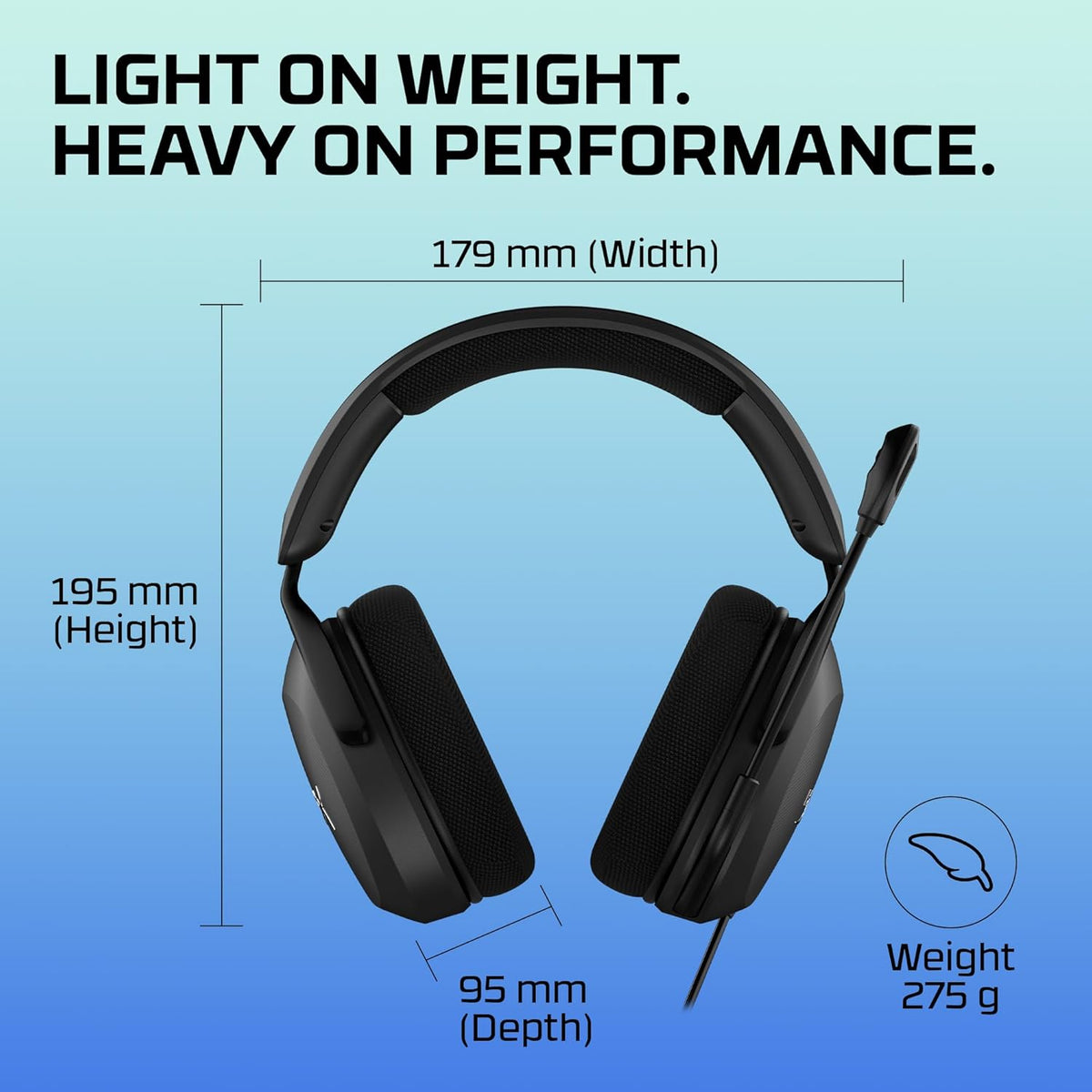 HyperX Cloud Stinger 2 Core – PC Gaming Headset, Lightweight Over-Ear Headset with mic, Swivel-to-Mute mic Function, DTS Headphone:X Spatial Audio, 40mm Drivers,Black - PuriLite