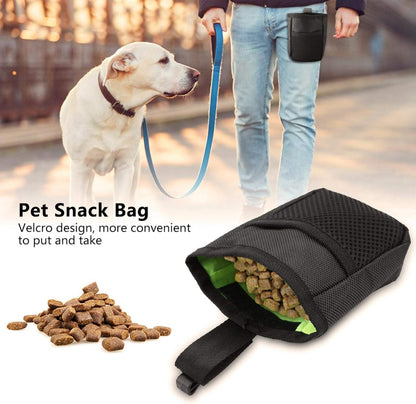 Dog Treats Training Pouch, Pet Training Waist Bag Mini Snack Carrier with Clip for Dogs Birds Positive Reinforcement Training Agility Outdoor Activities Black - PuriLite