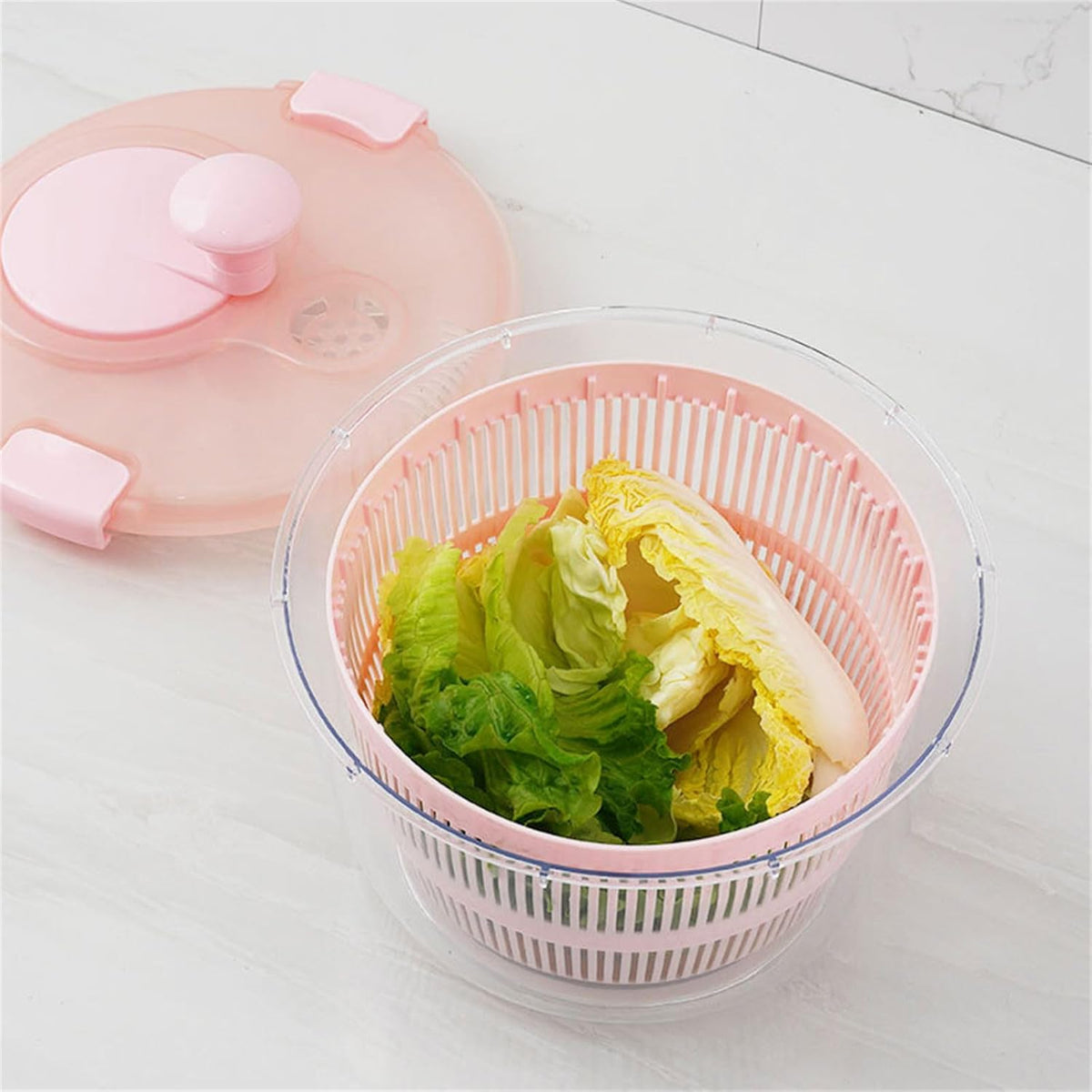 Zeizafa Fruit Dryer Dish Drying Rack Stainless Steel Salad Spinner Large Capacity 5L Fruit Vegetable Dehydrator for Kitchen Fruit Dryer Drying Rack Salad Spinner - PuriLite