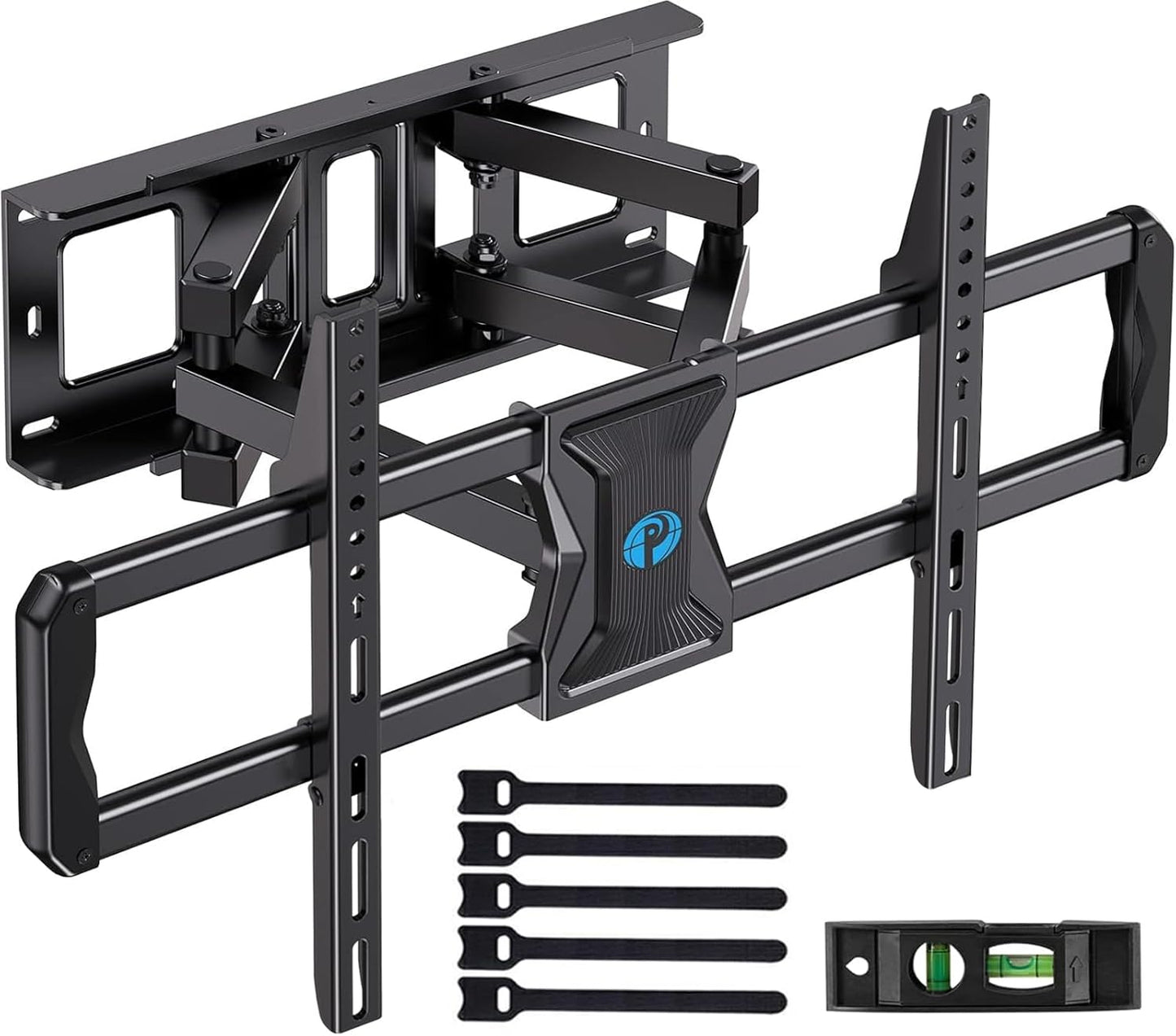 Pipishell Full-Motion TV Wall Mount for Most 37–75 Inch TVs up to 100 lbs, Wall Mount TV Bracket with Dual Articulating Arms, Extension, Swivel, Tilt, Fits 16" Wood Studs, 600 x 400mm Max VESA, PILF8 - PuriLite