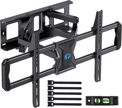 Pipishell Full-Motion TV Wall Mount for Most 37–75 Inch TVs up to 100 lbs, Wall Mount TV Bracket with Dual Articulating Arms, Extension, Swivel, Tilt, Fits 16" Wood Studs, 600 x 400mm Max VESA, PILF8 - PuriLite