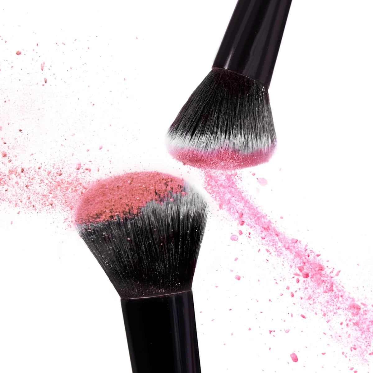 LAURA GELLER NEW YORK Dual-Ended Blush + Bronzer Brush - Blush Bronzer Contour Face Makeup Brush - PuriLite