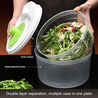 Vegetable Spinner | Fruit Dryer Spinner - Salad Dryer for Washing, Spinner, and Draining Greens, Fruits, and Vegetables - PuriLite
