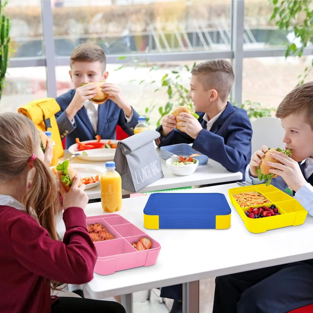 Hap Tim Bento Box Lunch Box for Kids (CA1265-BL) - PuriLite