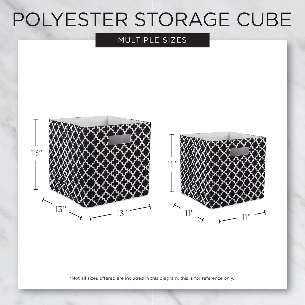 DII Foldable Fabric Storage Containers for Nurseries, Offices, Closets, Home Decor, Cube Organizers & Everyday Storage Needs, (Large - 11 x 11 x 11) Scroll Nautical Blue - Set of 2 - PuriLite