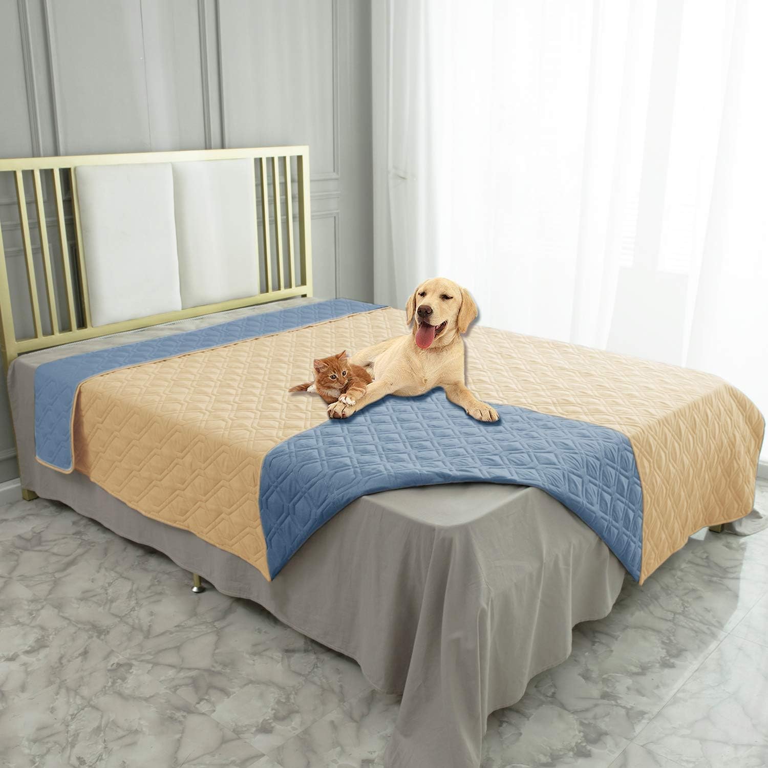 Ameritex Waterproof Dog Bed Cover Pet Blanket for Furniture Bed Couch Sofa Reversible - PuriLite