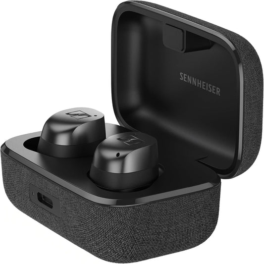 Sennheiser Momentum True Wireless 4 Smart Earbuds with Bluetooth 5.4, Crystal-Clear Sound, Comfortable Design, 30-Hour Battery Life, Adaptive ANC, LE Audio and Auracast - Black Graphite - PuriLite