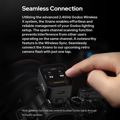 GODOX X3-S 2.4G Wireless Flash Trigger Transmitter TTL Autoflash with Large OLED Touchscreen Multiple Flash Modes with USB Port 32 Channels 16 Groups Compatible with Sony Cameras - PuriLite