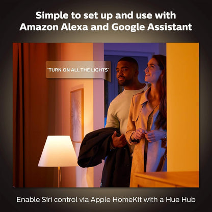 Philips Hue White & Color Ambiance 4" Smart LED Retrofit Can Downlight, Color Changing, Bluetooth & Zigbee Compatible (Hue Hub Optional), Smart Ceiling Lighting - PuriLite