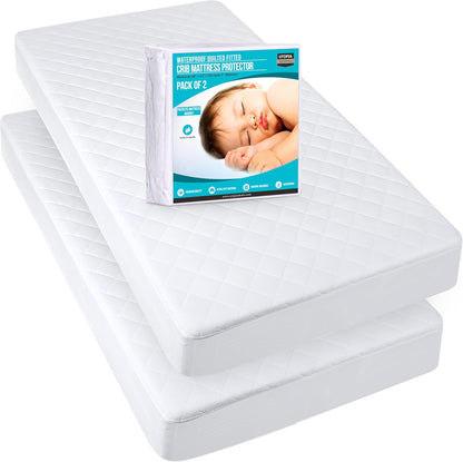 Purilite Select Waterproof Crib Fitted Mattress Protector (Pack of 2) - PuriLite