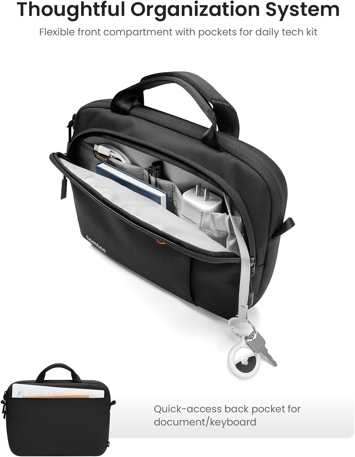tomtoc 360 Protective Laptop Carrying Case for 16-inch MacBook Pro M4/M3/M2/M1 Pro/Max A3403 A3186 A2991 A2780, Water-resistant Laptop Shoulder Bag fits 15-inch MacBook Air M4 2025, M3/A3114, M2/A2941 - PuriLite