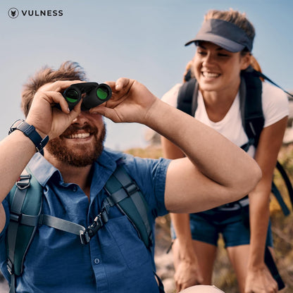 Binoculars for Adults | Compact Small Mini Travel Binocular for Bird Watching High Powered Electronics Cruise Ship Essentials Norwegian Alaska Must Haves Hiking Camping Gear by VULNESS (Black, 8X21) - PuriLite