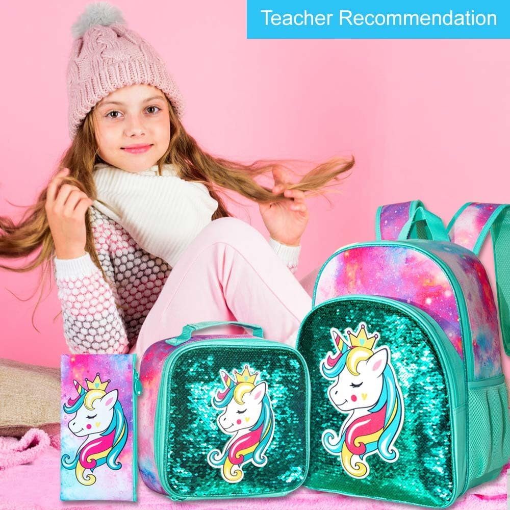 3pcs Backpack for Boys and Girls, 16” Kids Kindergarten Bookbag with Lunch Box, Cute Elementary Backpacks for Boy Girl - PuriLite