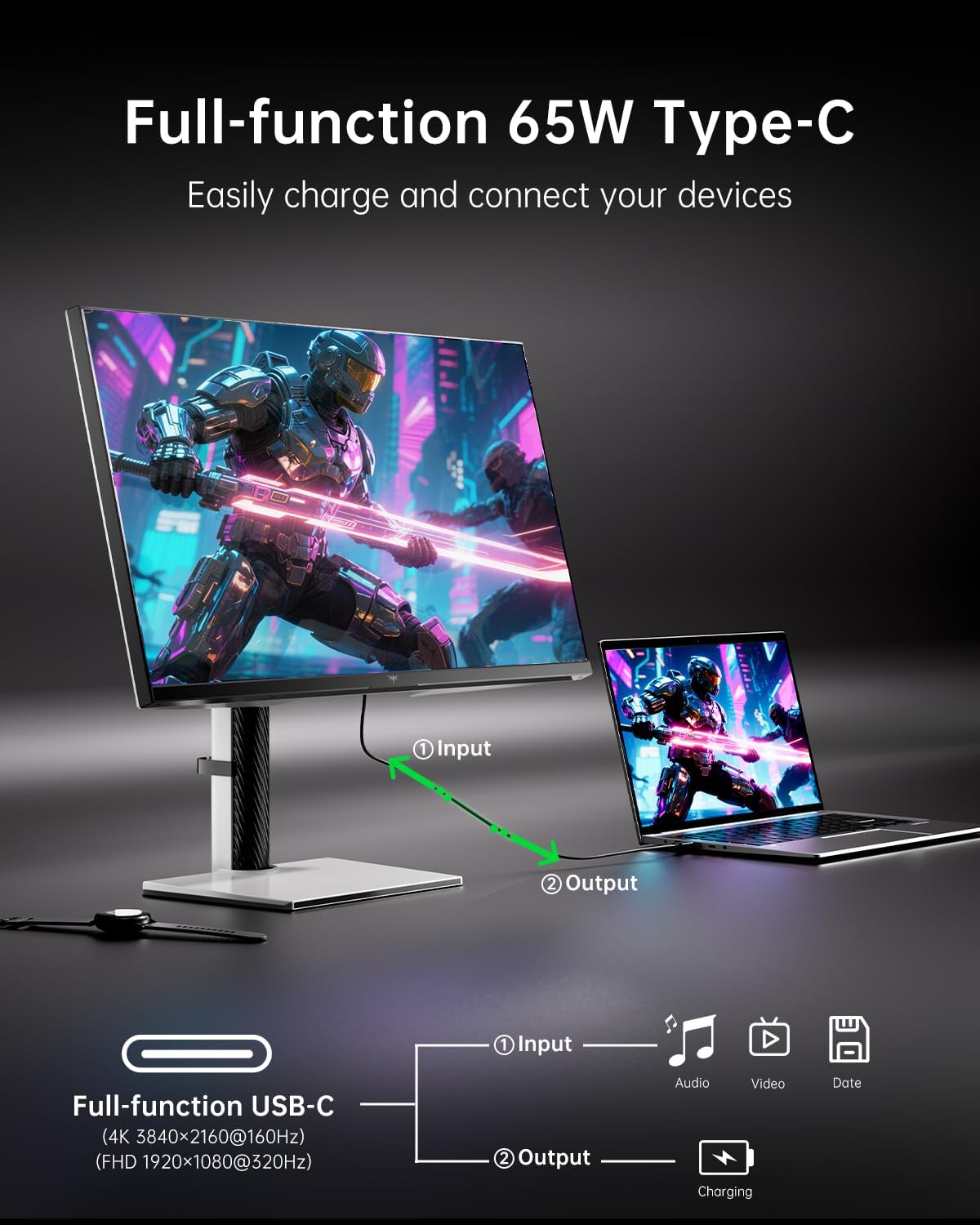 KTC 32 Inch 2K Computer Monitor, IPS 1440p Monitor with Ultra-Thin Bezels, HDR10, Freesync/G-sync, HDMI/DP Ports, Tilt Adjustable, Eyecare, Ideal for Business, Office, and Casual Gaming - PuriLite