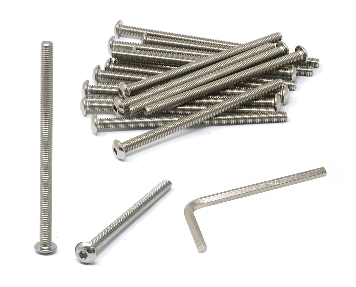iexcell 50 Pcs M6 x 20mm Thread Pitch 1 mm Stainless Steel 304 Hex Socket Button Head Cap Screws Bolts Kit - PuriLite