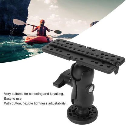 Fish Finder Mounting Base, Adjustable Fish Finder Bracket,Universal Mounting Plate Portable Kayak Accessories Navigation Full Set Fish Finder Mount Base for Boat Canoe Kayak Garmin Livescope Pole - PuriLite