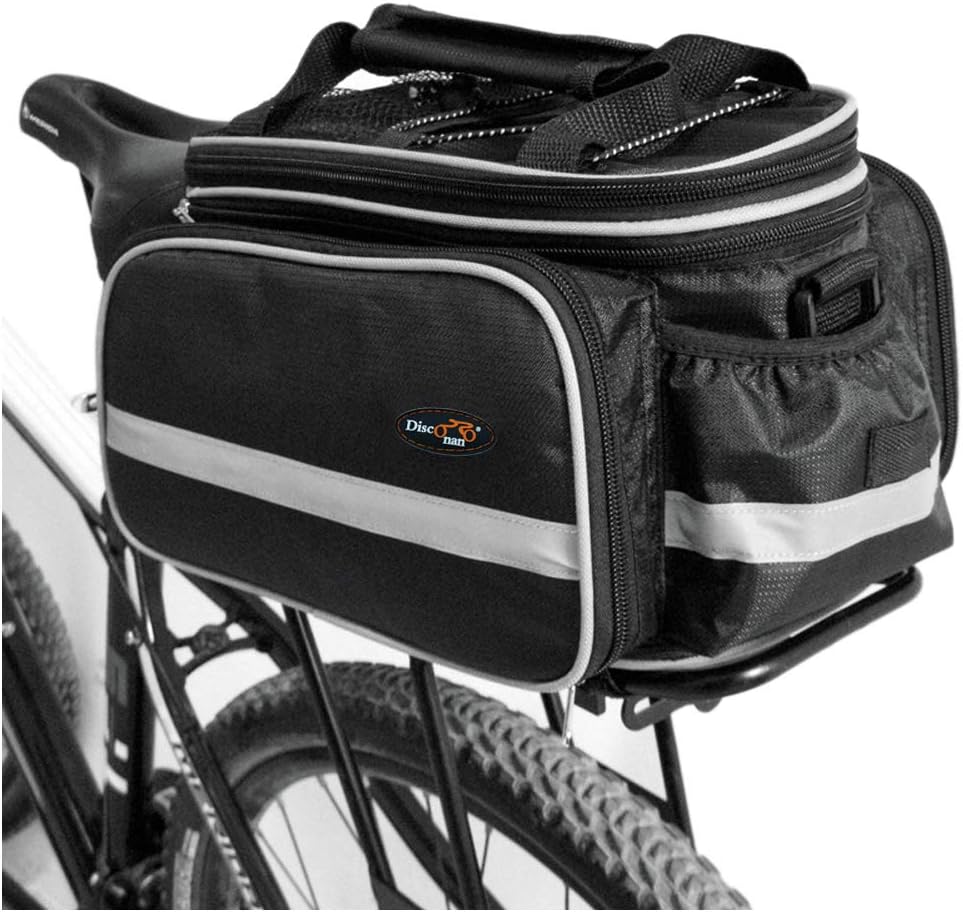 Disconano® Waterproof Multi Function Excursion Cycling Bicycle Bike Rear Seat Trunk Bag Carrying Luggage Package Rack Panniers with Rainproof Cover - PuriLite
