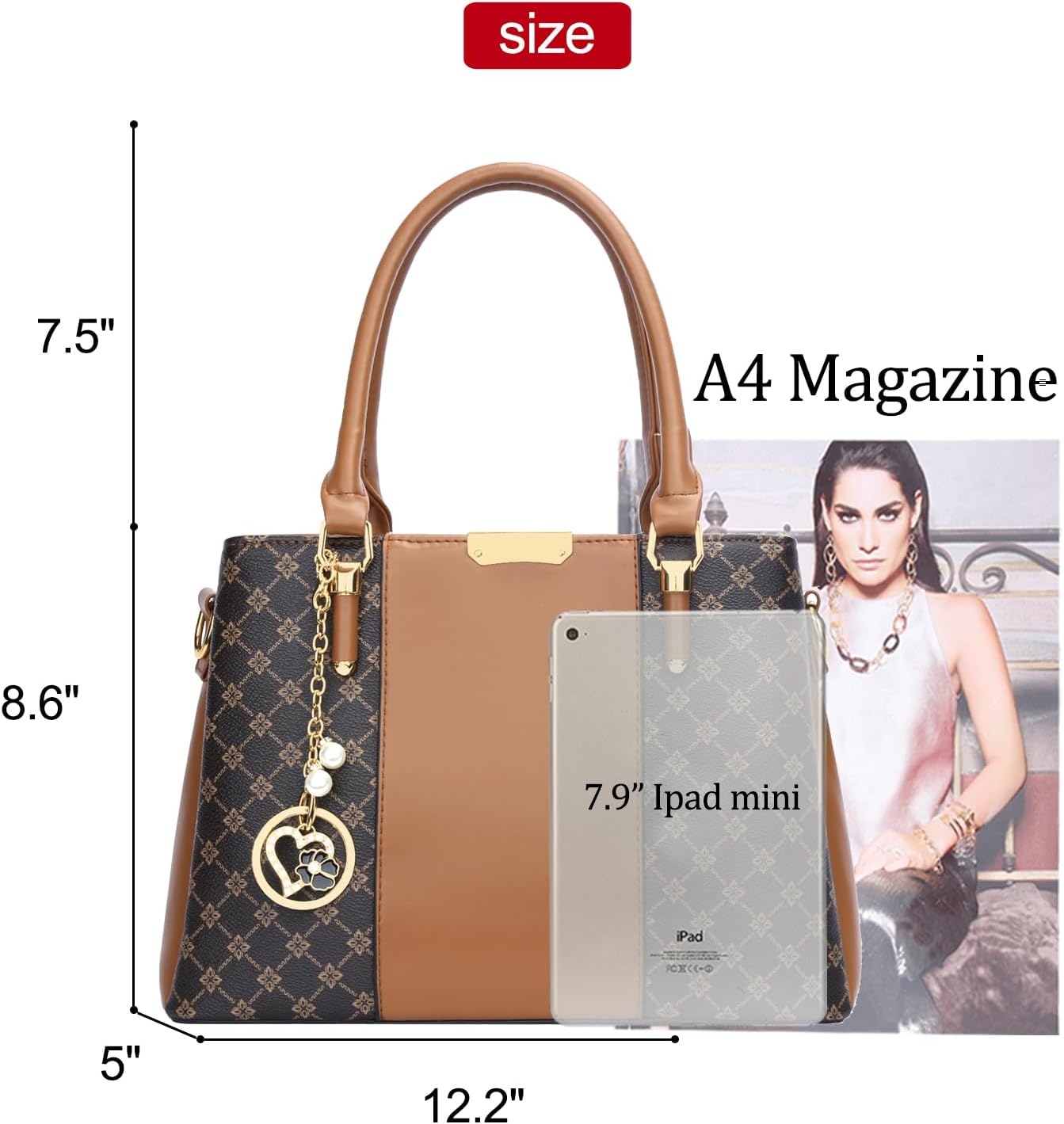 KKXIU Trendy Tote Bag for Women Lightweight Oxford Big Capacity Shoulder Purses and Handbags - PuriLite