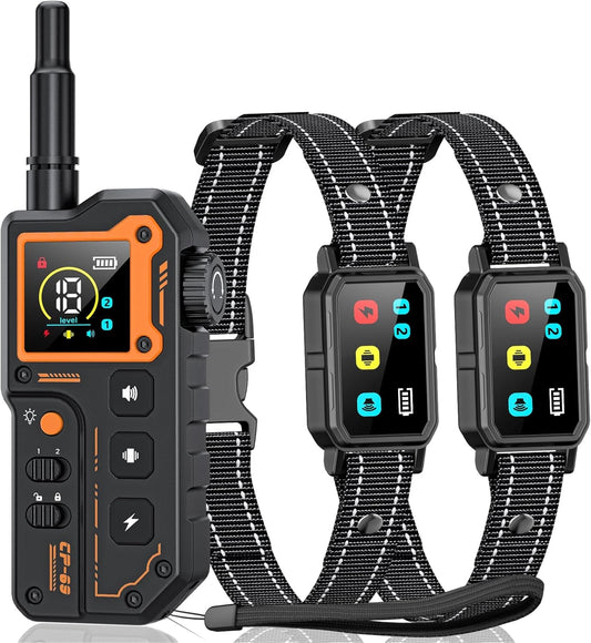 2 Dogs Shock Collar with Remote- 3300ft Range Dog Training Collar for Small Medium Large Breed, 3 Modes (Beep, Vibration, Safe Shock), Rechargeable IPX7 Waterproof E-Collar for Dogs - PuriLite