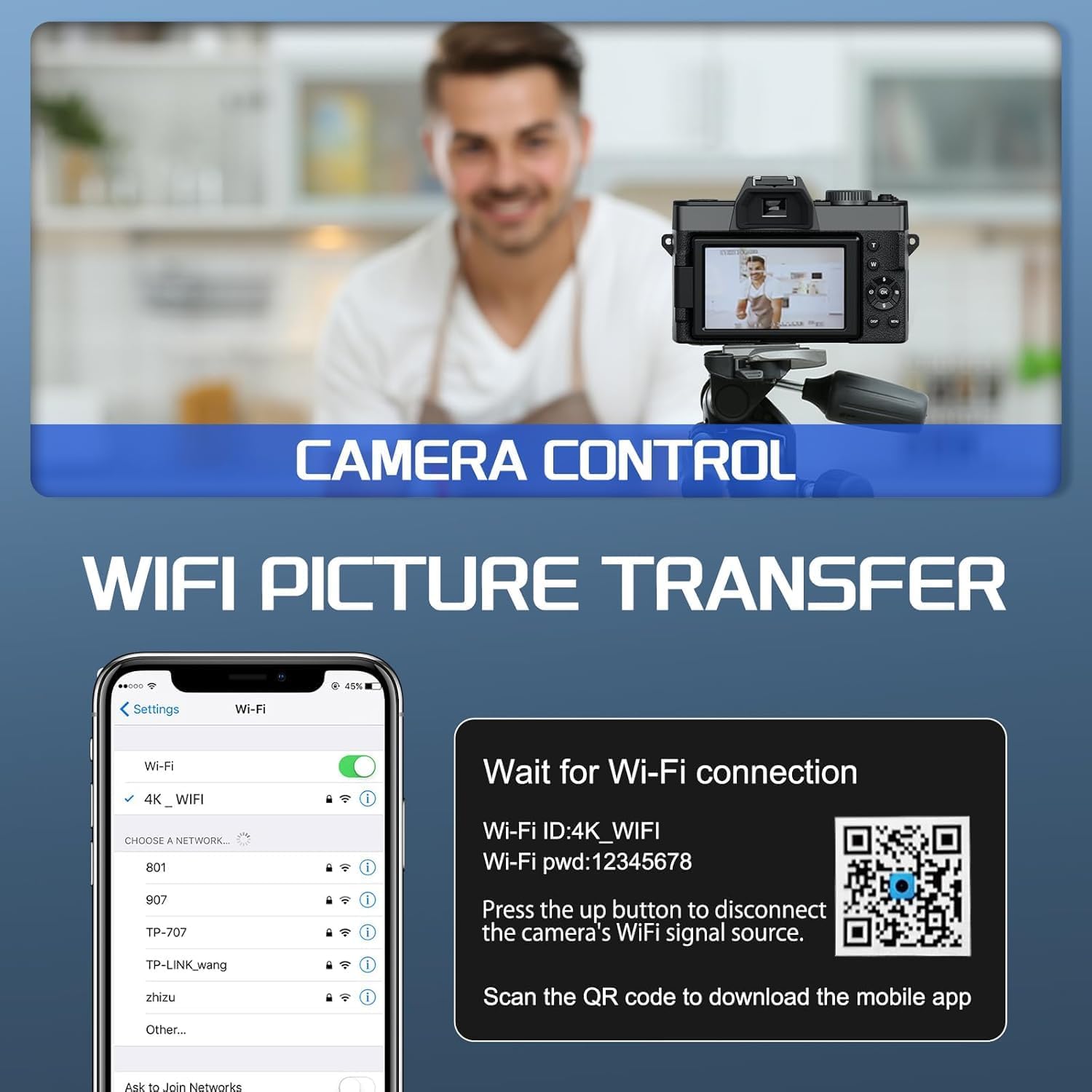 NBD 4K Digital Camera for Photography 48MP Video Vlogging Camera for YouTube with 3" 180° Flip Screen WiFi, 16X Digital Zoom Cameras with 32GB Micro Card, Wide-Angle & Macro Lens (Black) - PuriLite