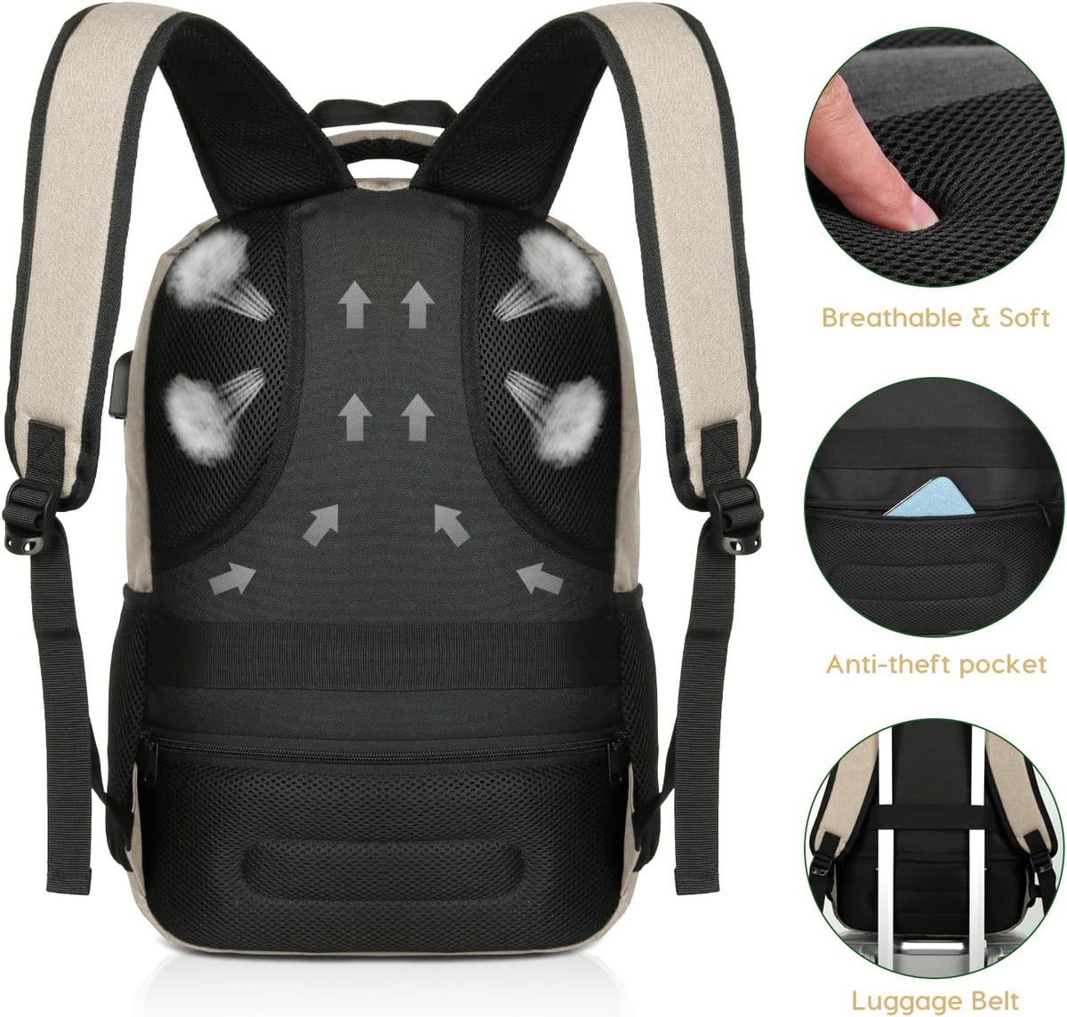 Backpack for Teen Girls,Boys School Backpack for Women with USB,College Backpack,Big Flower - PuriLite