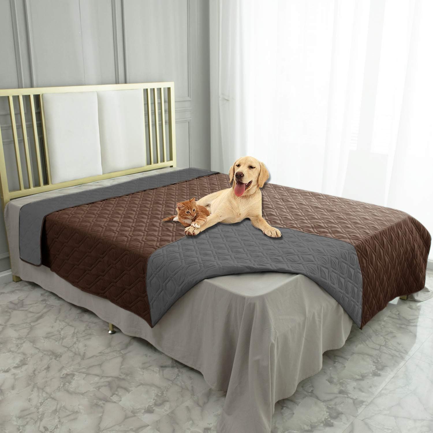 Ameritex Waterproof Dog Bed Cover Pet Blanket for Furniture Bed Couch Sofa Reversible - PuriLite