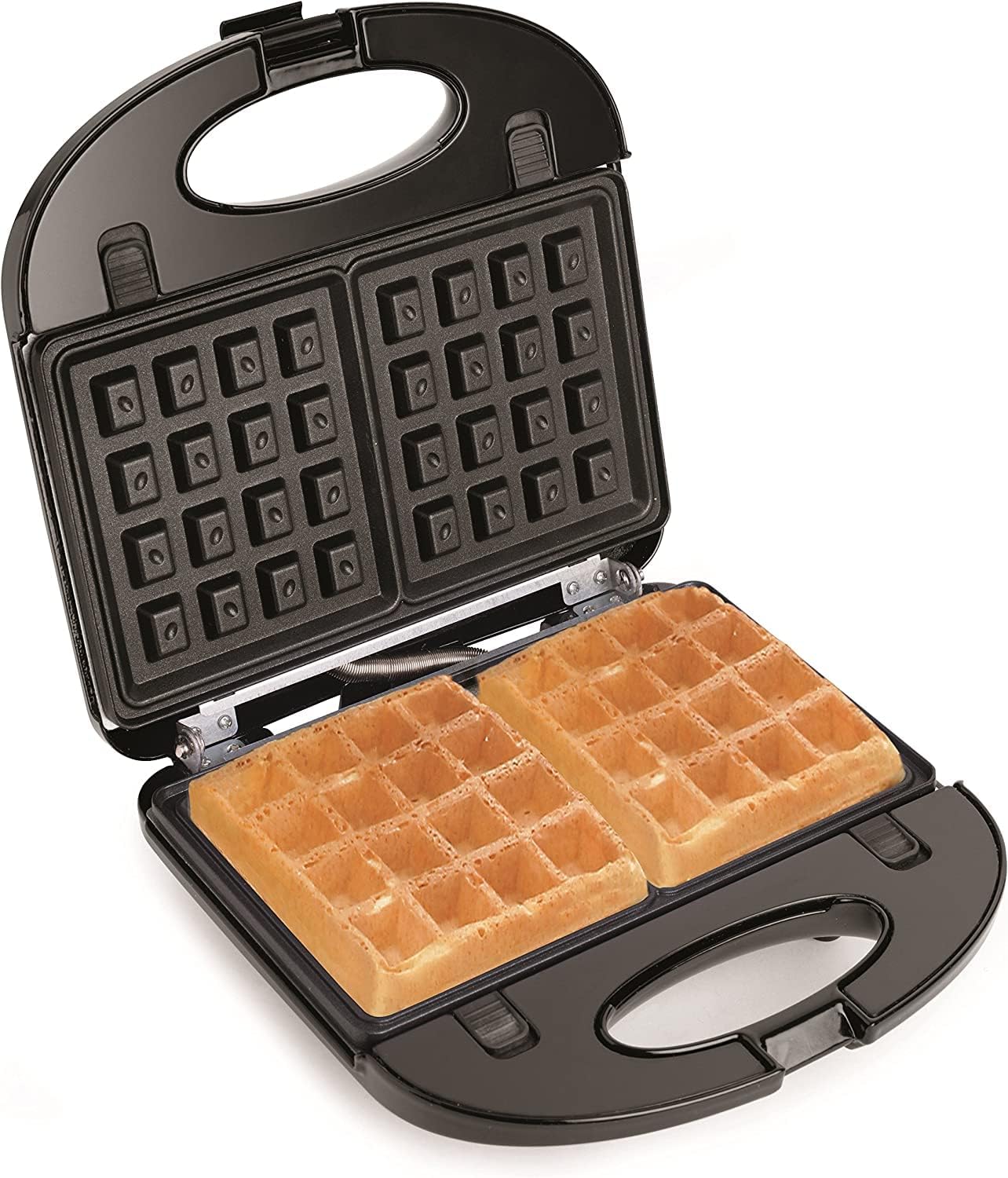 Salton 3-In-1 Pocket Sandwich Maker, Belgian Waffle Maker, and Electric Grill with Non-Stick Removable Dishwasher-Safe Plates, Indicator Lights, Cord Wrap and Upright Storage (SM154322), Small - PuriLite