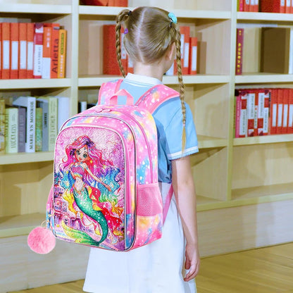 3pcs Backpack for Boys and Girls, 16” Kids Kindergarten Bookbag with Lunch Box, Cute Elementary Backpacks for Boy Girl - PuriLite