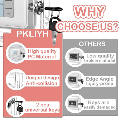 PKLIYH Universal Small Thermostat Lock Box-Thermostat Cover with Key Clear Small Thermostat Guard Fit All Ecobee,Google,Nest Thermostat on Wall 4.72''*4.72''*2'' or Smaller - PuriLite