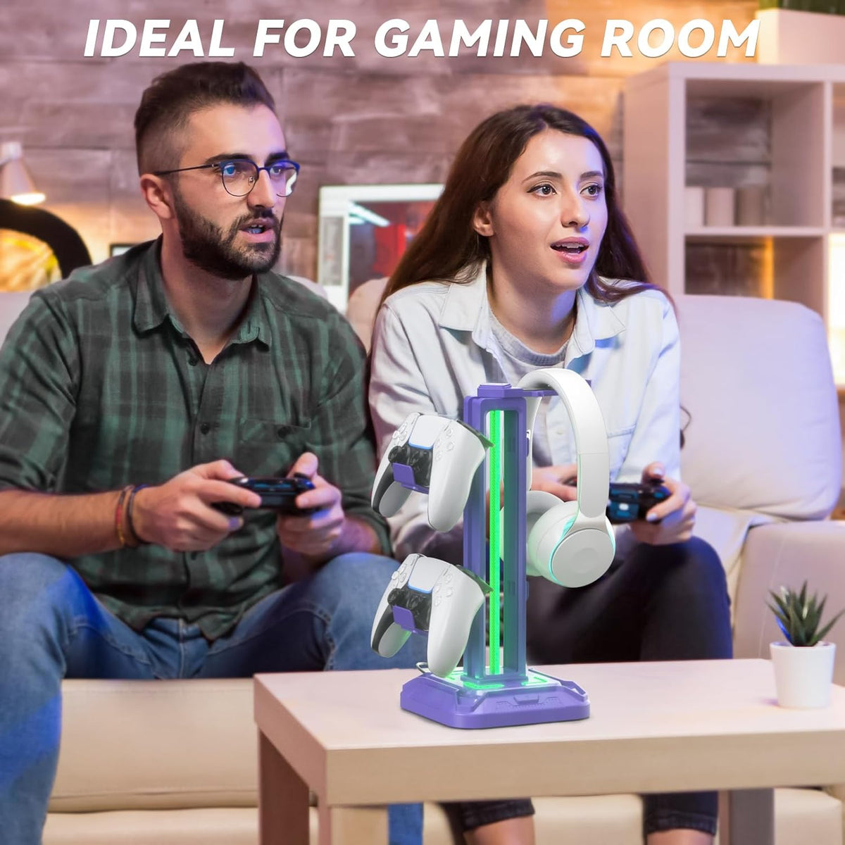 Purilite Select RGB Headphone &amp; Controller Stand - PuriLite