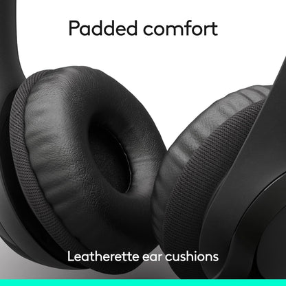 Logitech Zone 301 Wireless Bluetooth Headset with Noise-Canceling Microphone, Compatible with Windows, Mac, Chrome, Linux, iOS, iPadOS, Android – Graphite - PuriLite